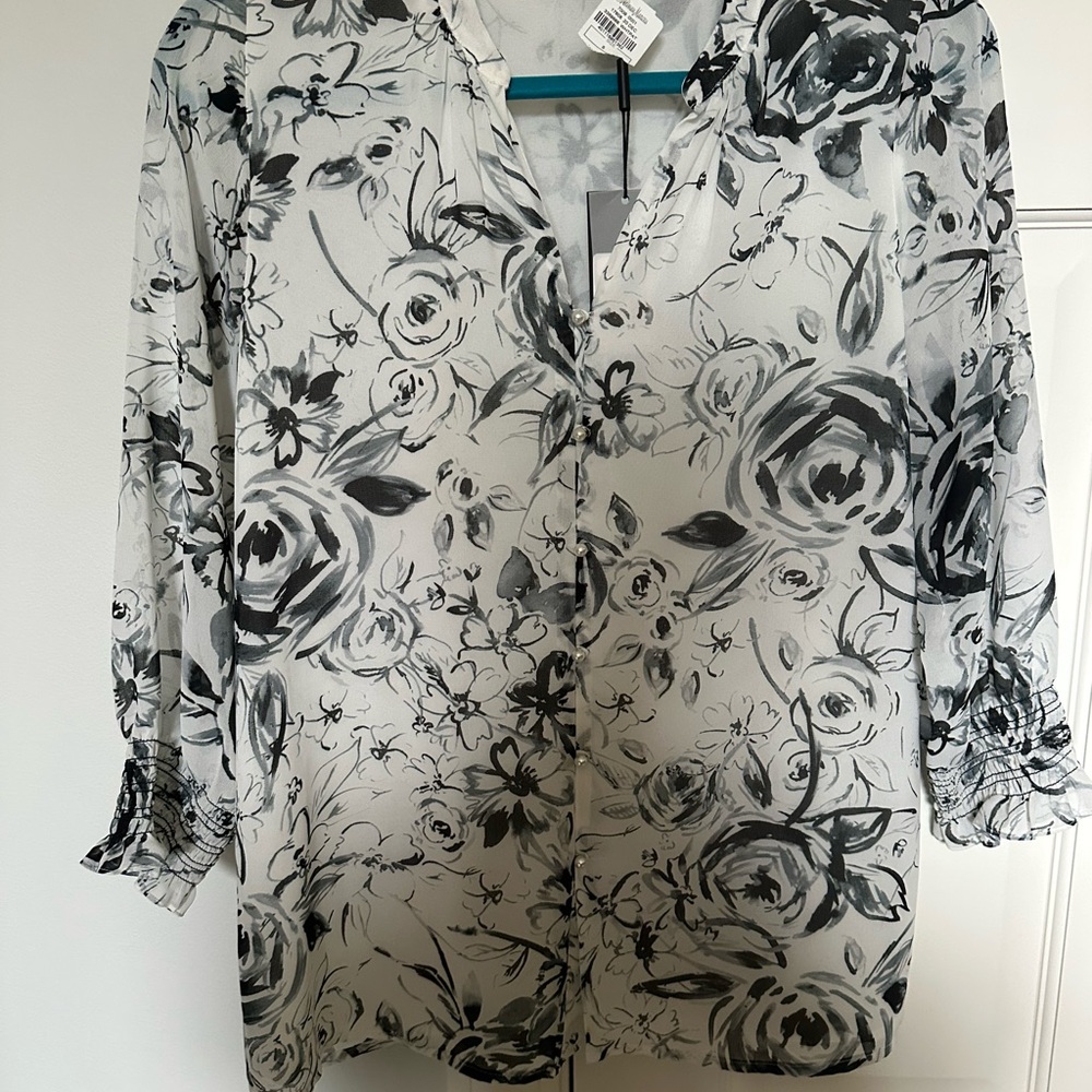Karl Lagerfeld Silky Floral Blouse